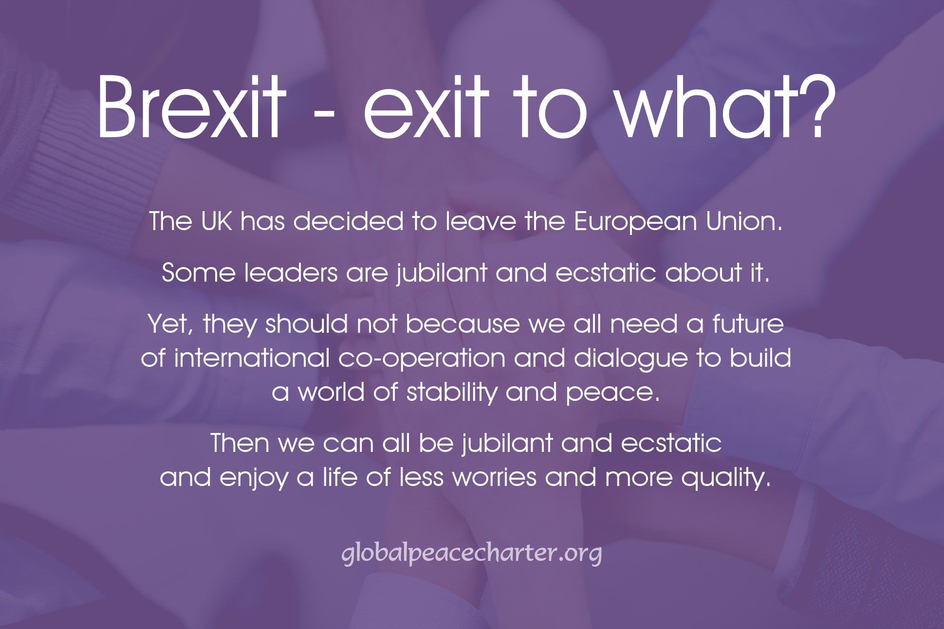 Brexit - exit to what?