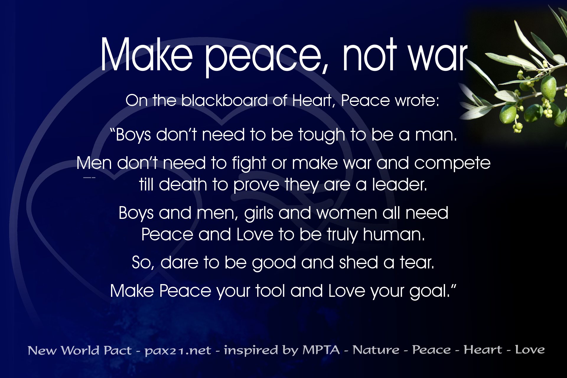 make peace not war essay