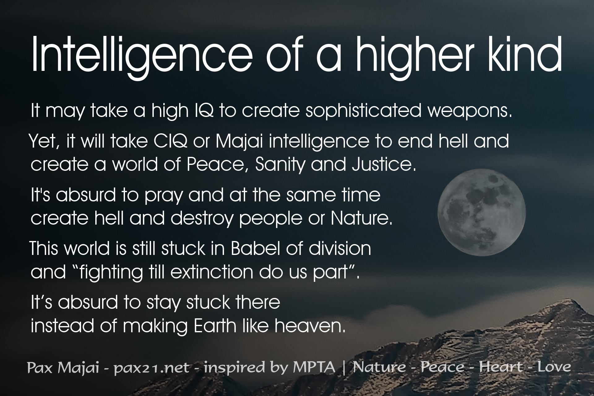 Intelligence of a higher kind